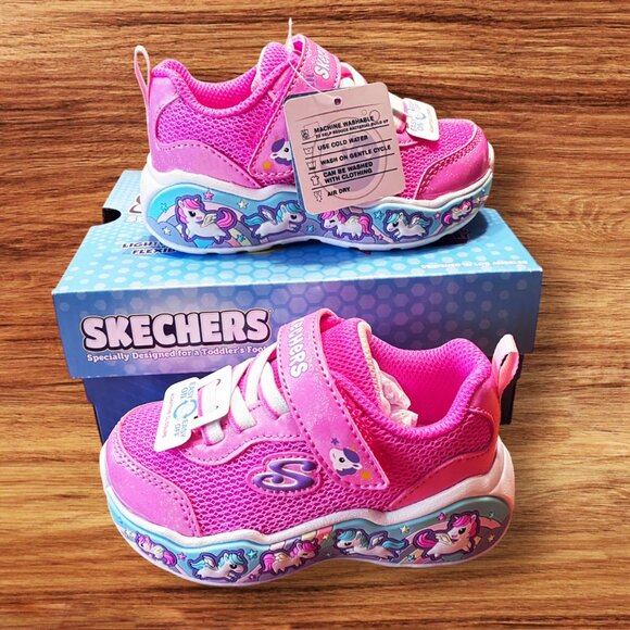 NEW NIB Skechers Play Scene Fun Squad 303158N PKMT Pink Unicorn Girl's Toddler 6 - Picture 6 of 10